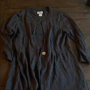 Gray maternity cardigan